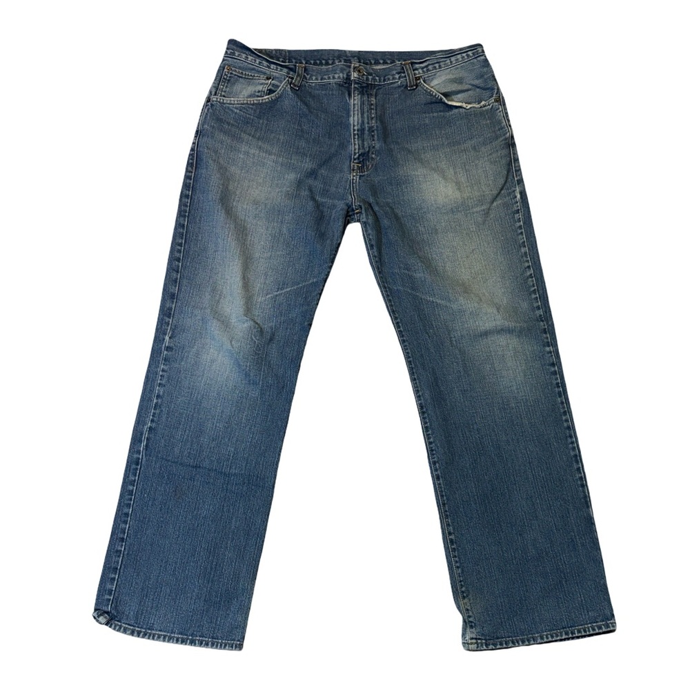 VINTAGE Polo Jeans Co mens 38x32 relaxed straight light wash denim blue jeans
